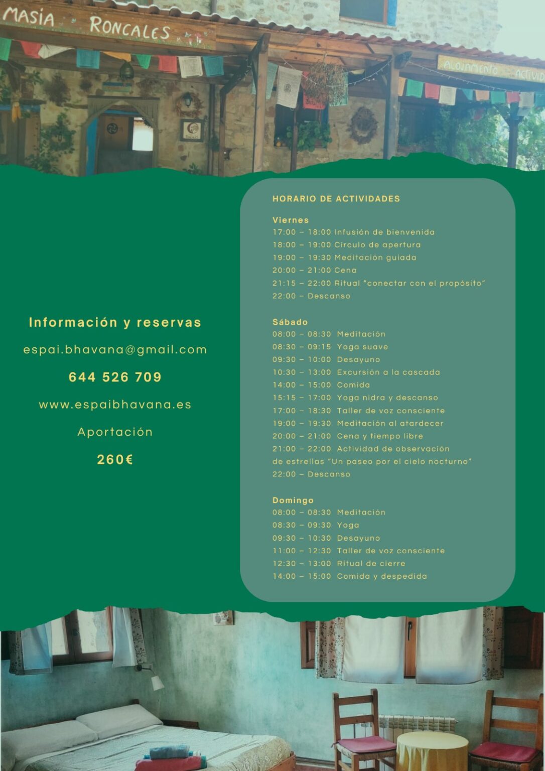 Retiro de yoga y meditación del 24 al 26 de julio de 2026 ...